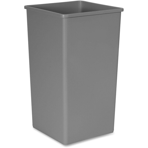 Waste Container, 50 Gal, 19-1/2"x19-1/2"x34-1/3", 4PK, Gray